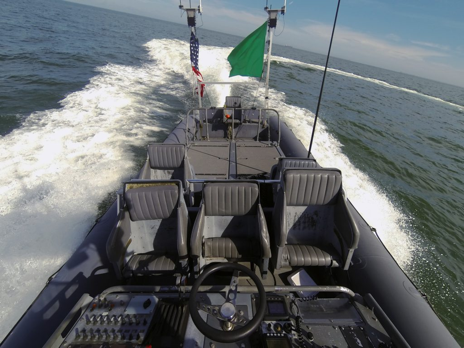 IRGINIA BEACH, Va. (Sep. 30, 2016) An unmanned rigid-hull inflatable boat operates aut